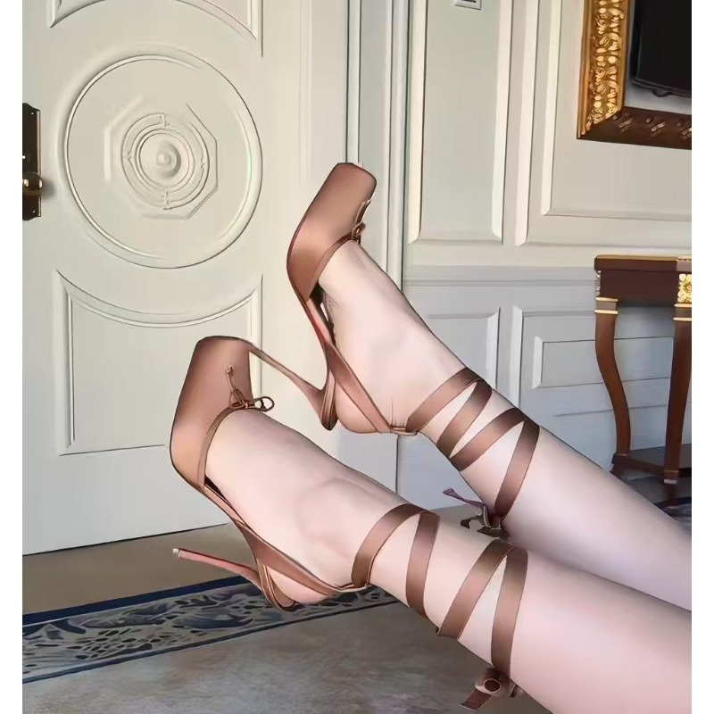 Ankle Strap Heels - Sapatos de Salto Alto Vermelhos, Sandálias