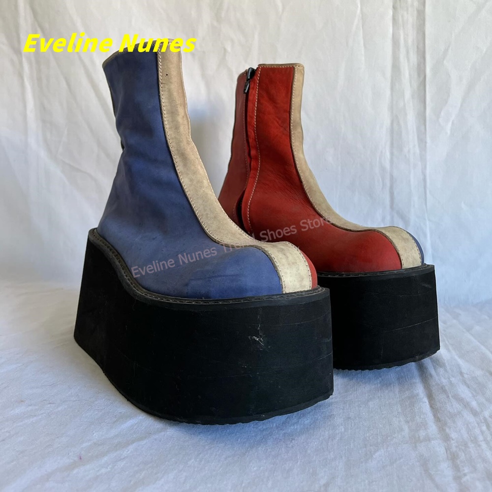 Women'S Shoes Y2K - Botas de Plataforma Y2K Vermelhas e