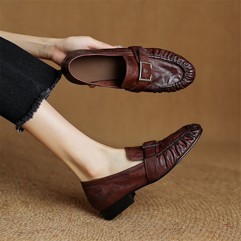 Women'S Shoes Everyday - Mocassins de couro genuíno para mulheres,