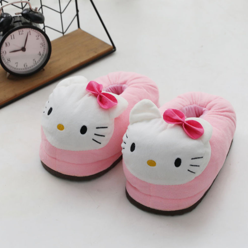 Women'S Shoes Y2K - Pantufas de Pelúcia Sanrio Hello Kitty