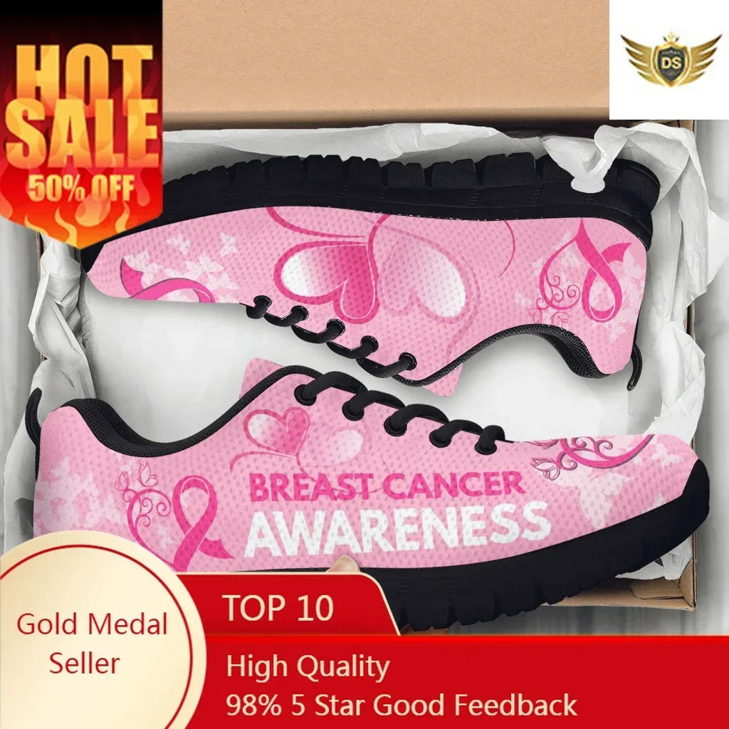 Women Shoes Tennis - Tênis feminino conscientização do câncer de