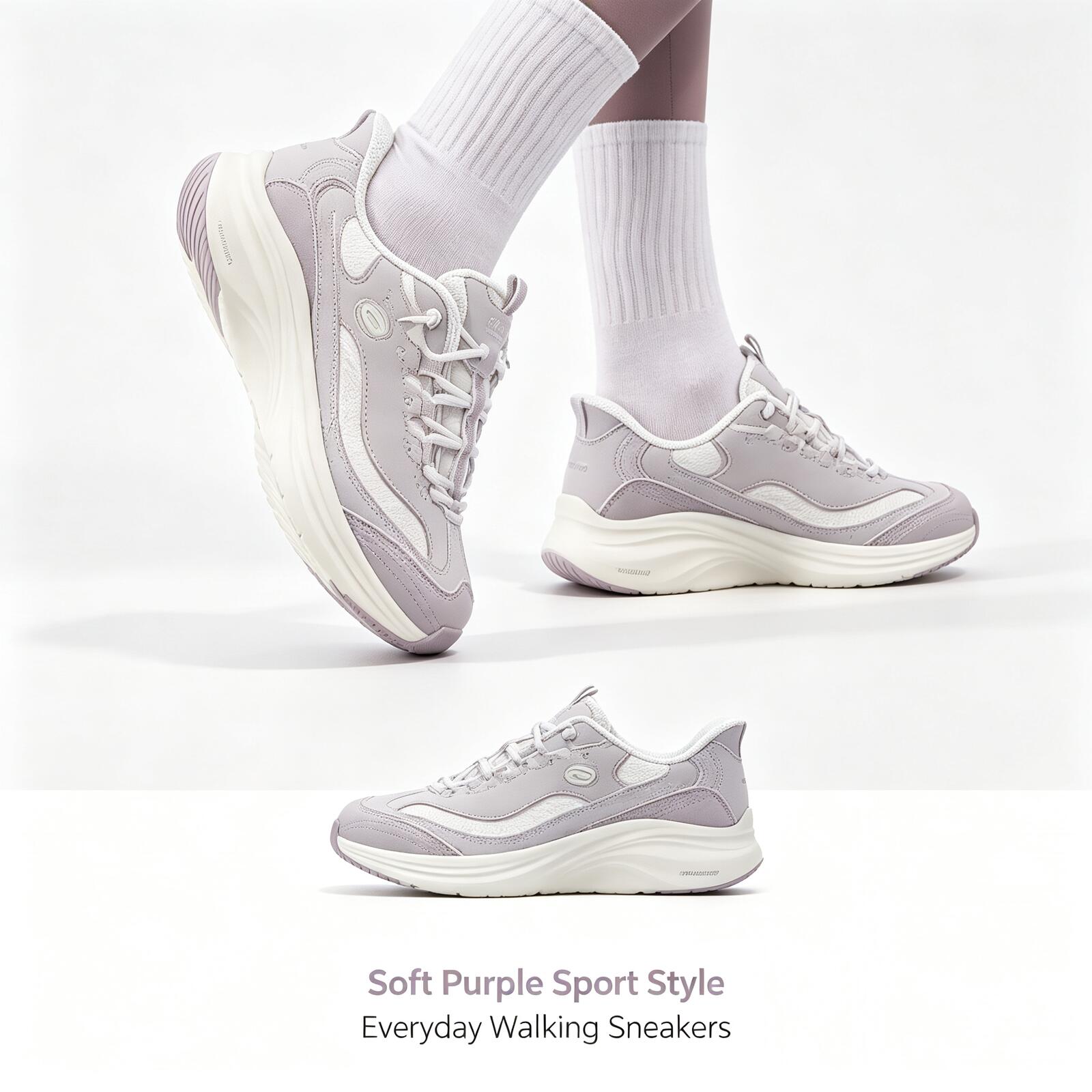 Women Shoes Hong Kong - Tênis feminino Skechers Lavender Memory Foam