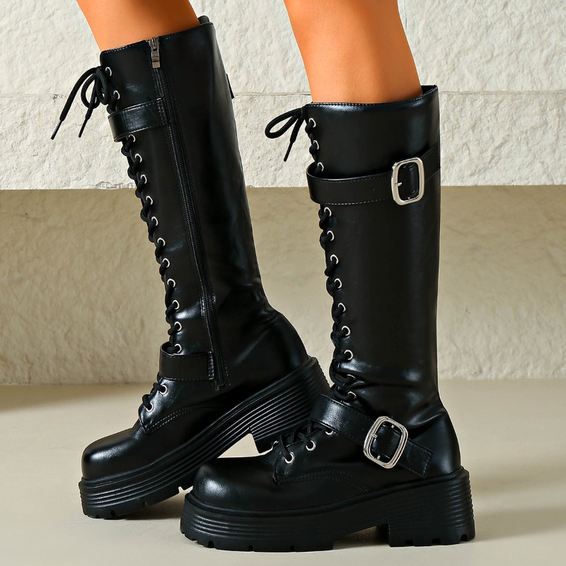 Botas Femininas de Cano Alto c - Platform Sneakers Chunky avaliação e preço