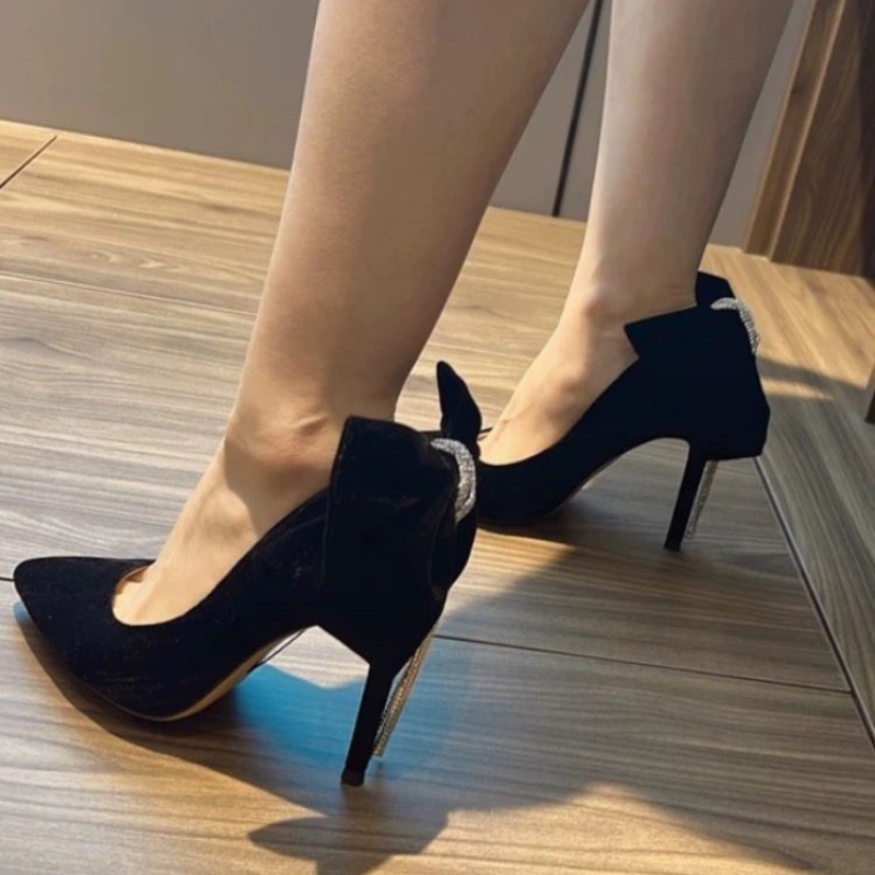 Preto com arco stiletto mulher - Women Shoes Quick Delivery avaliação e preço