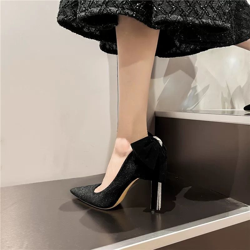 Preto com arco stiletto mulher - Women Shoes Quick Delivery avaliação e preço