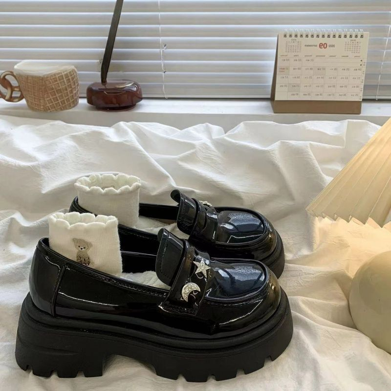 Retro preto primavera e outono - Women Shoes Quick Delivery avaliação e preço