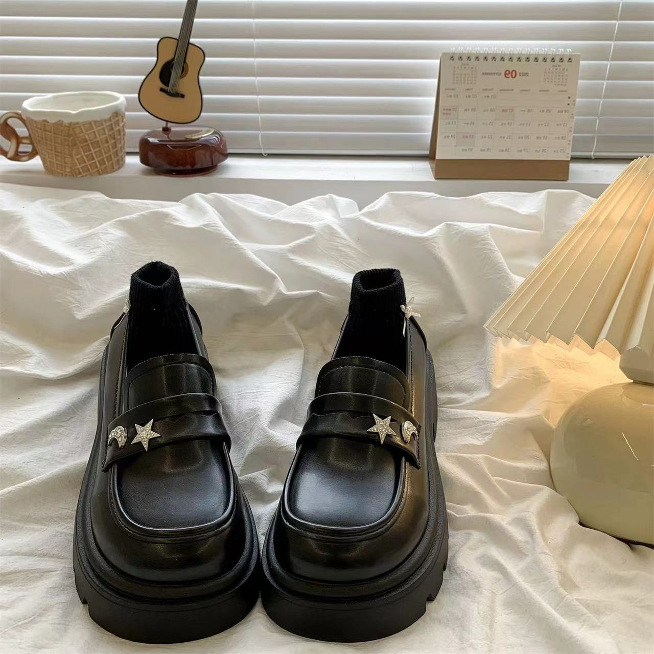 Retro preto primavera e outono - Women Shoes Quick Delivery avaliação e preço