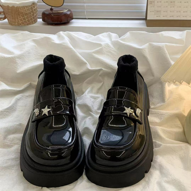 Retro preto primavera e outono - Women Shoes Quick Delivery avaliação e preço