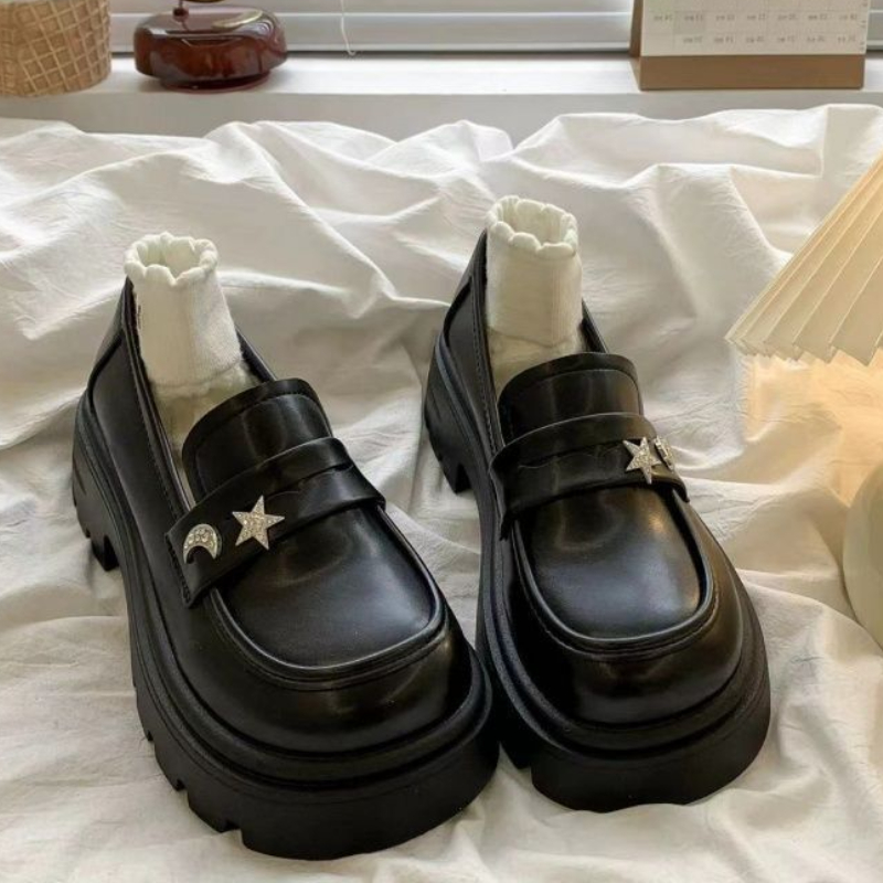 Retro preto primavera e outono - Women Shoes Quick Delivery avaliação e preço