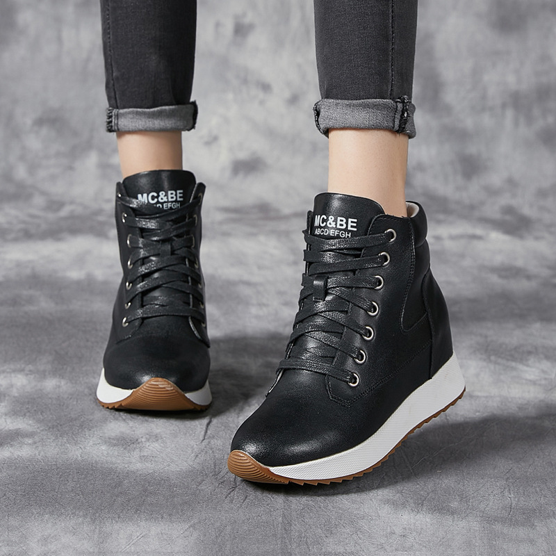 7cm couro genuíno mulheres tor - Platform Sneakers Chunky avaliação e preço