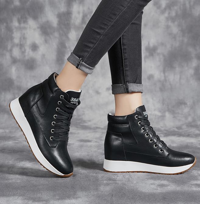 7cm couro genuíno mulheres tor - Platform Sneakers Chunky avaliação e preço