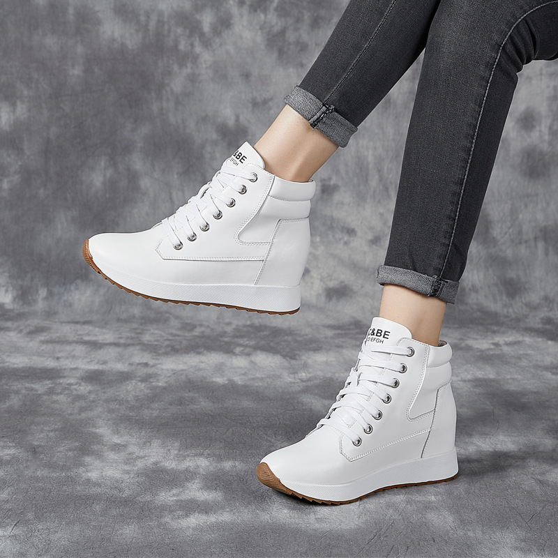 7cm couro genuíno mulheres tor - Platform Sneakers Chunky avaliação e preço
