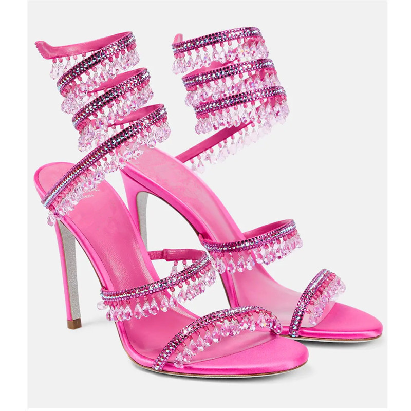 Sandálias Femininas de Salto A - Ankle Strap Heels avaliação e preço