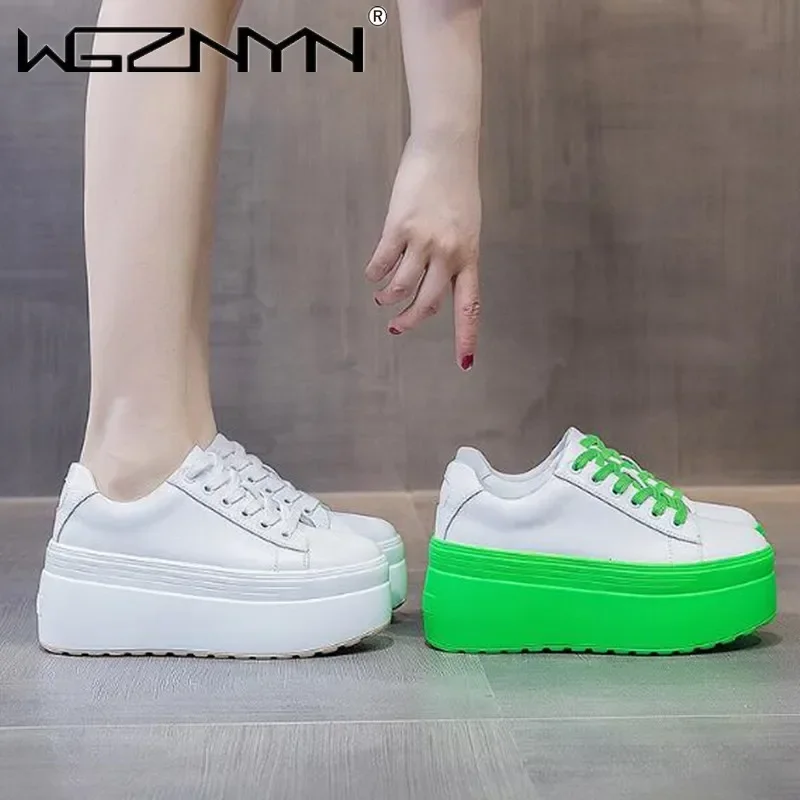 Tênis Feminino Casual de Couro - Platform Sneakers Chunky avaliação e preço