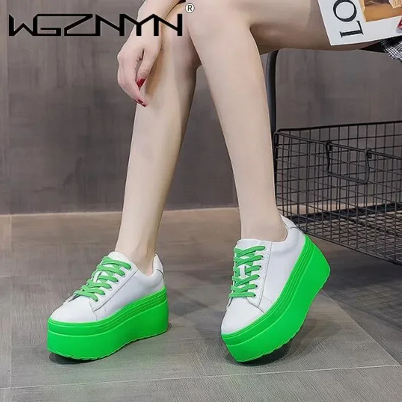 Tênis Feminino Casual de Couro - Platform Sneakers Chunky avaliação e preço