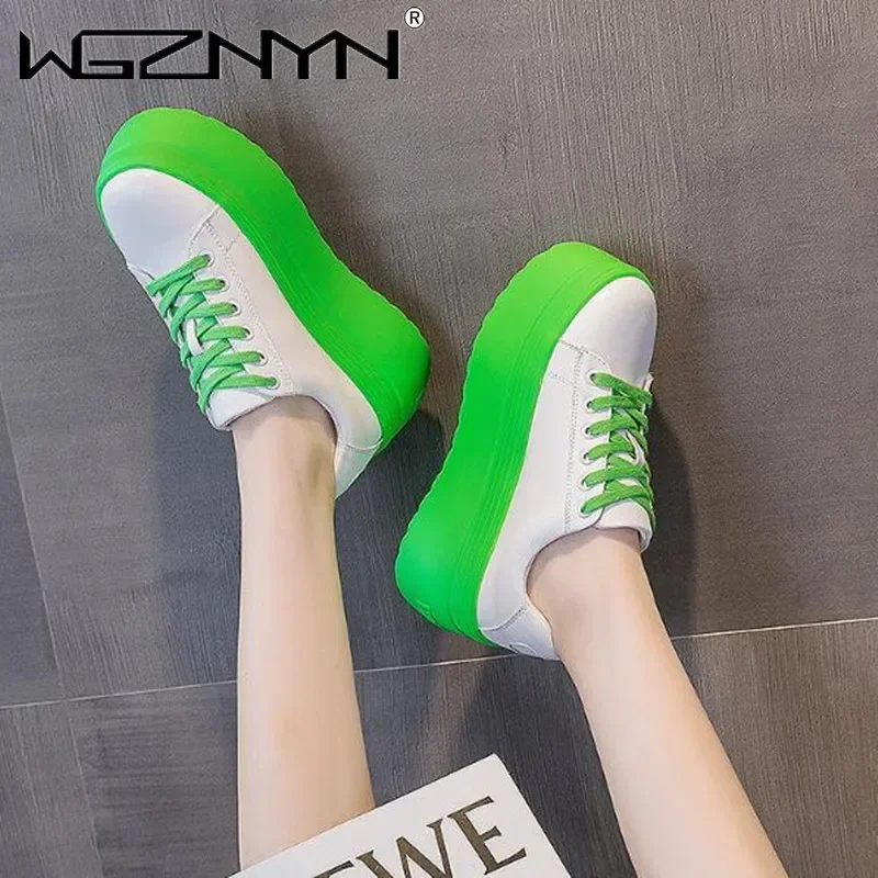 Tênis Feminino Casual de Couro - Platform Sneakers Chunky avaliação e preço