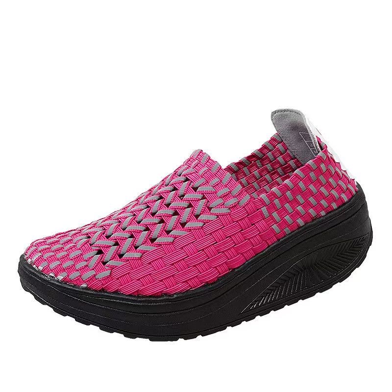 Mulher mão tecido cunhas sapat - Women'S Shoes Hands Free avaliação e preço