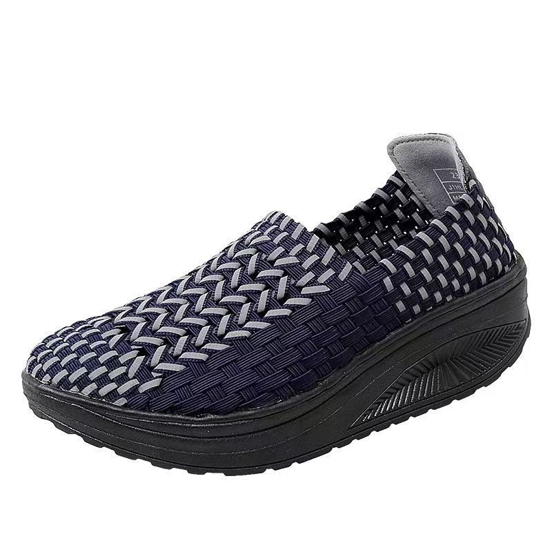 Mulher mão tecido cunhas sapat - Women'S Shoes Hands Free avaliação e preço